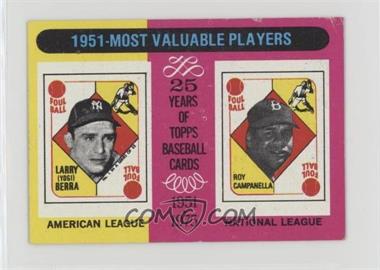 1975 Topps - [Base] - Minis #189 - Most Valuable Players - Yogi Berra, Roy Campanella [Good to VG‑EX]