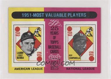 1975 Topps - [Base] - Minis #189 - Most Valuable Players - Yogi Berra, Roy Campanella