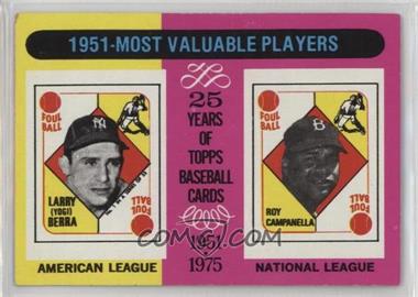 1975 Topps - [Base] - Minis #189 - Most Valuable Players - Yogi Berra, Roy Campanella