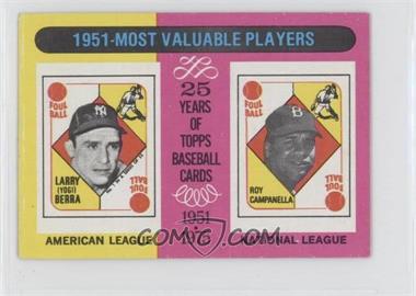 1975 Topps - [Base] - Minis #189 - Most Valuable Players - Yogi Berra, Roy Campanella