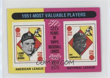 1975 Topps - [Base] - Minis #189 - Most Valuable Players - Yogi Berra, Roy Campanella