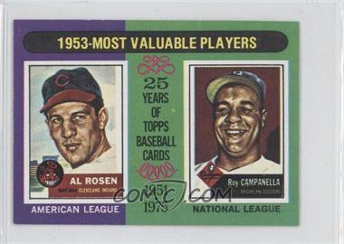 1975 Topps - [Base] - Minis #191 - Most Valuable Players - Al Rosen, Roy Campanella