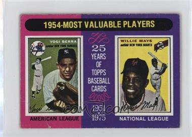 1975 Topps - [Base] - Minis #192 - Most Valuable Players - Yogi Berra, Willie Mays [Poor to Fair]