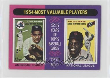 1975 Topps - [Base] - Minis #192 - Most Valuable Players - Yogi Berra, Willie Mays