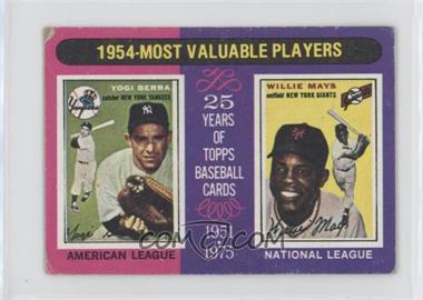 1975 Topps - [Base] - Minis #192 - Most Valuable Players - Yogi Berra, Willie Mays
