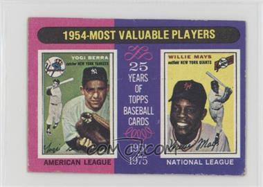 1975 Topps - [Base] - Minis #192 - Most Valuable Players - Yogi Berra, Willie Mays [Good to VG‑EX]