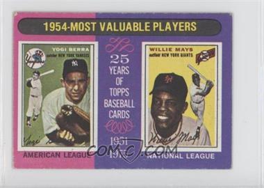 1975 Topps - [Base] - Minis #192 - Most Valuable Players - Yogi Berra, Willie Mays