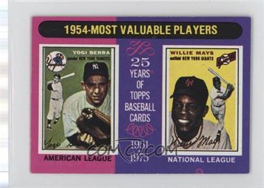 1975 Topps - [Base] - Minis #192 - Most Valuable Players - Yogi Berra, Willie Mays