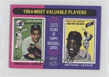 1975 Topps - [Base] - Minis #192 - Most Valuable Players - Yogi Berra, Willie Mays