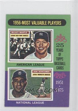 1975 Topps - [Base] - Minis #194 - Most Valuable Players - Mickey Mantle, Don Newcombe