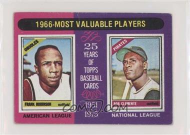 1975 Topps - [Base] - Minis #204 - Most Valuable Players - Frank Robinson, Roberto Clemente [Good to VG‑EX]