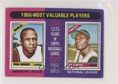 1975 Topps - [Base] - Minis #204 - Most Valuable Players - Frank Robinson, Roberto Clemente [Good to VG‑EX]