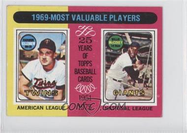 1975 Topps - [Base] - Minis #207 - Most Valuable Players - Harmon Killebrew, Willie McCovey