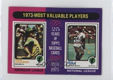 1975 Topps - [Base] - Minis #211 - Most Valuable Players - Reggie Jackson, Pete Rose