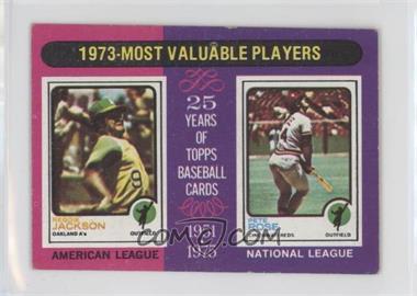 1975 Topps - [Base] - Minis #211 - Most Valuable Players - Reggie Jackson, Pete Rose