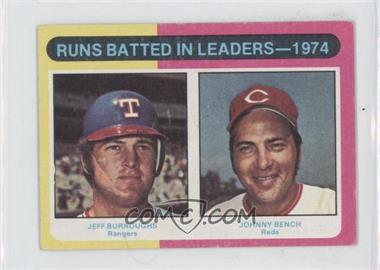 1975 Topps - [Base] - Minis #308 - League Leaders - Jeff Burroughs, Johnny Bench