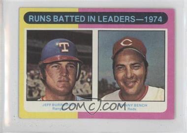 1975 Topps - [Base] - Minis #308 - League Leaders - Jeff Burroughs, Johnny Bench [Poor to Fair]
