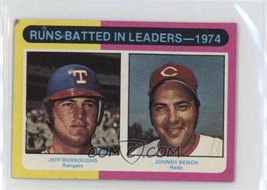 1975 Topps - [Base] - Minis #308 - League Leaders - Jeff Burroughs, Johnny Bench