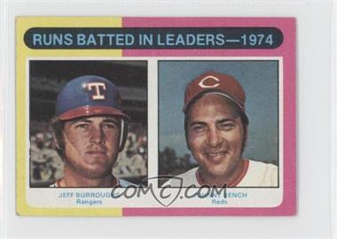1975 Topps - [Base] - Minis #308 - League Leaders - Jeff Burroughs, Johnny Bench [Good to VG‑EX]