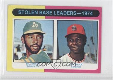 1975 Topps - [Base] - Minis #309 - League Leaders - Billy North, Lou Brock