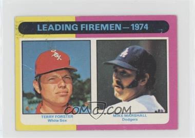 1975 Topps - [Base] - Minis #313 - League Leaders - Terry Forster, Mike Marshall [Poor to Fair]