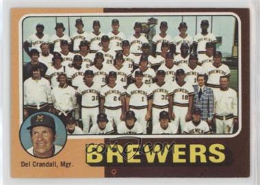 1975 Topps - [Base] - Minis #384 - Team Checklist - Milwaukee Brewers Team, Del Crandall