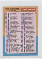 Checklist - Cards 397-528 [Poor to Fair]