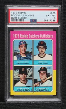 1975 Topps - [Base] - Minis #620 - 1975 Rookie Catchers-Outfielders - Gary Carter, Marc Hill, Dan Meyer, Leon Roberts [PSA 6 EX‑MT]