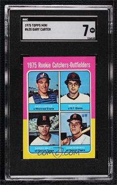 1975 Topps - [Base] - Minis #620 - 1975 Rookie Catchers-Outfielders - Gary Carter, Marc Hill, Dan Meyer, Leon Roberts [SGC 7 NM]