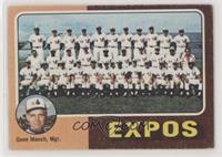 Team Checklist - Montreal Expos Team, Gene Mauch