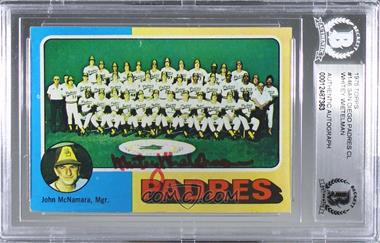 1975 Topps - [Base] #146 - Team Checklist - San Diego Padres Team, John Mcnamara [BAS Authentic]