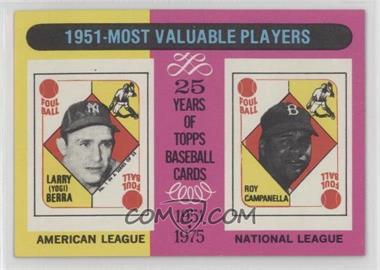 1975 Topps - [Base] #189 - Most Valuable Players - Yogi Berra, Roy Campanella