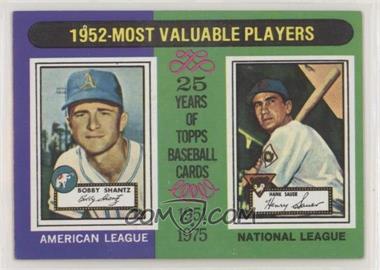 1975 Topps - [Base] #190 - Most Valuable Players - Bobby Shantz, Hank Sauer [Good to VG‑EX]