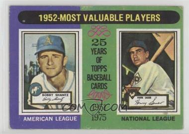 1975 Topps - [Base] #190 - Most Valuable Players - Bobby Shantz, Hank Sauer [Poor to Fair]