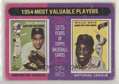 1975 Topps - [Base] #192 - Most Valuable Players - Yogi Berra, Willie Mays [Poor to Fair]