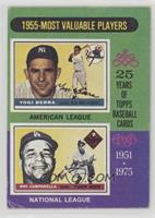 Most Valuable Players - Yogi Berra, Roy Campanella (Campanella has on a Los Ang…