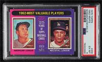 Most Valuable Players - Mickey Mantle, Maury Wills [PSA 6 EX‑MT]