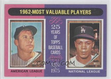 1975 Topps - [Base] #200 - Most Valuable Players - Mickey Mantle, Maury Wills [Altered]
