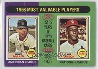 Most Valuable Players - Denny McLain, Bob Gibson [Poor to Fair]