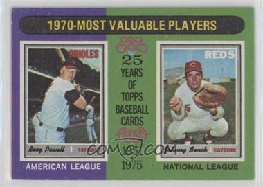 1975 Topps - [Base] #208 - Most Valuable Players - Boog Powell, Johnny Bench [Poor to Fair]