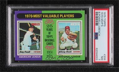 1975 Topps - [Base] #208 - Most Valuable Players - Boog Powell, Johnny Bench [PSA 7 NM]