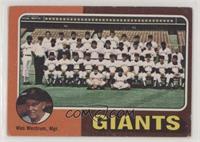 Team Checklist - San Francisco Giants Team, Wes Westrum [Good to VG&#…