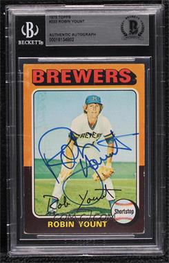 1975 Topps - [Base] #223.1 - Robin Yount [BAS BGS Authentic]