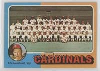 Team Checklist - St. Louis Cardinals Team, Red Schoendienst