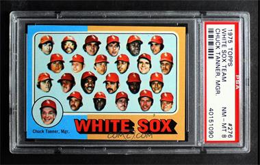 1975 Topps - [Base] #276 - Team Checklist - Chicago White Sox Team, Chuck Tanner [PSA 8 NM‑MT]
