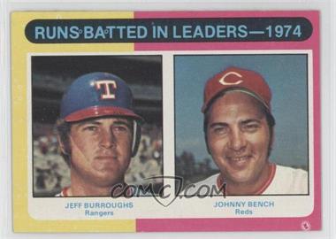 1975 Topps - [Base] #308 - League Leaders - Jeff Burroughs, Johnny Bench
