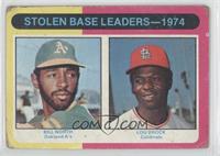 League Leaders - Billy North, Lou Brock [COMC RCR Poor]