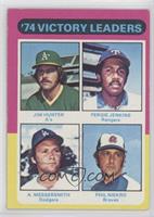 League Leaders - Fergie Jenkins, Phil Niekro, Andy Messersmith, Catfish Hunter