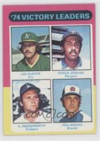 League Leaders - Fergie Jenkins, Phil Niekro, Andy Messersmith, Catfish Hunter