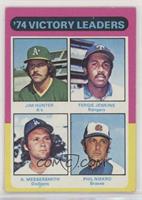 League Leaders - Fergie Jenkins, Phil Niekro, Andy Messersmith, Catfish Hunter